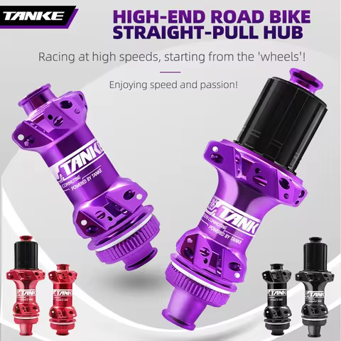 TANKE Road Bike Hub Center Lock Disc Straight Pull Super Light Hubs 24Holes 6 pawls 120 Click Bike H