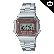 [Watchspree] Casio Digital Vintage Stainless Steel Band Watch A168WA-5A