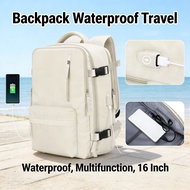 Waterproof Backpack 16 inch Unisex Travel Outdoor Multifunction Laptop Luggage Bag