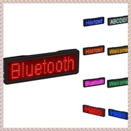 (PGQZ) Bluetooth LED Name Badge Rechargeable Light Sign DIY Programmable Scrolling Message Board Dis
