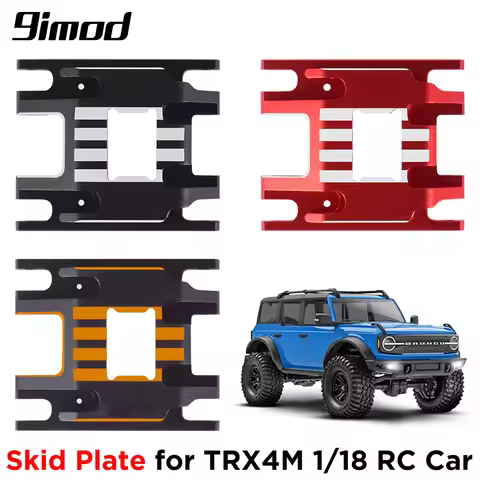 9imod Aluminum Alloy Skid Plate Transmission Mount Gearbox Base Center Frame Brace Hops Up for TRX4M