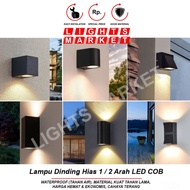 Indoor Outdoor 1-Way or 2-Way Waterproof LED Wall Spotlight for Home and Cafe