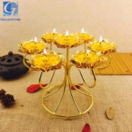 Gazechimp Retro Style Lotus Stand Rank Ghee Lamp Holder Candlestick Temple Ancestral Hall Fengshui D