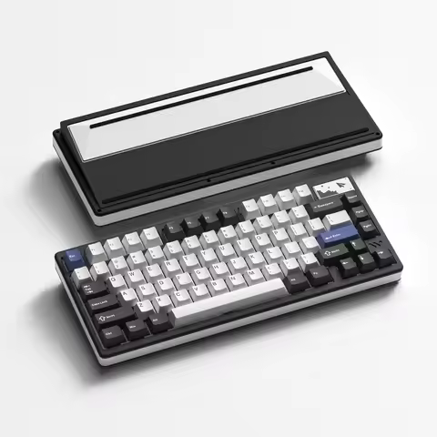 Womier SK71PRO Black QMK/VIA Wireless Gaming Keyboard CNC Aluminum Tri-Mode Mechanical Keyboard Hot 