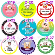 CETAK LABEL STIKER JUALAN MAKANAN NAMA SENDIRI LOGO OLSHOP SNACK MAKANAN MINUMAN KEMASAN