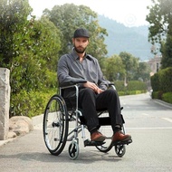 Wheelchair วีลแชร์ รถเข็นผู้ป่วย พับได้ โครงเหล็กชุบโครเมี่ยม รุ่น ALK809-46 wheelchair รถเข็นผู้ป่วย wheelchair พับได้ วีลแชร์ พับได้วีลแชร์ Folding wheelchair Solid tire No inflation รถเข็นผู้ป่วยรถเข็นพับได้ล้อกันลื่นยางตันน้ำหนักเบากะทัดรัดล้อ 16 นิ้ว