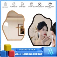 Middle-Ancient Makeup Mirror Dressing Table Mirror Wooden Framed Mirror Modern Vanity Bathroom Mirro
