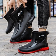 Outdoor Sports Rain Boots Work Water Shoes Short Rain Boots Men's Shoes Waterproof shoes Rubber Shoe