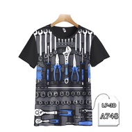 Mechanic Tools Screwdriver T-Shirt Kids and Adults 3D Printing LP3D-A748