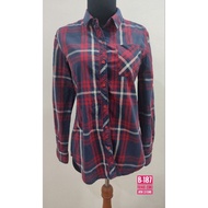 KEMEJA PRELOVED WOMEN'S LONG SHIRT TOP (B-187)