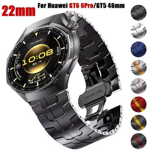 Stianless Steel Strap For Huawei Watch GT 6 Pro GT6 GT5 GT4 GT3 46mm Luxury Metal Band Correa For Hu