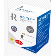 RIGHTEST GS700 BIONIME GLUCOSE TEST STRIP 25'S ( free alcohol swab + lancet)