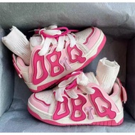 ulzzang trendy chunky black / pink shoes y2k style