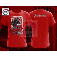 T-Shirt Courier Team Red Color NinjaVan Microfiber Hybrid Print S-6XL