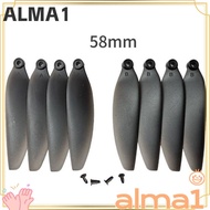 ALMA Folding Propeller Blades, Plastic Universal Remote Control Drone Parts, 58mm/66mm Black Quadcop