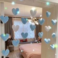 Door Curtain Hanging Curtain Home Bedroom Hanging Curtain Love Door Curtain Cute Door Curtain Door Decoration Girl Heart Decoration High-value Perforation-free