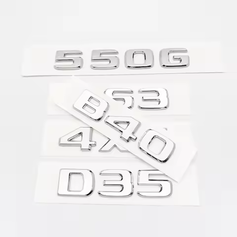 Chrome Silver Letters 550G 4X4 850 550 D35 B40 D6S B63 Emblem for Mercedes Benz Brabus G Car Fender 