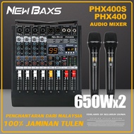 New Baxs PHX400/PHX400S Campuran 4 Saluran 99DSP 3 Lapisan EQ 650W High -Power Amplifier 2 Kesan Mik