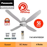 Panasonic ECONAVI 4 Blades DC Motor Ceiling Fan (56") F-M14HWVBSQH / F-M14HW