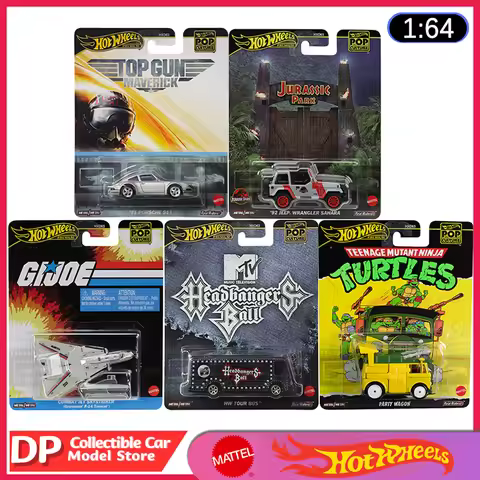 New Hot Wheels Pop Culture 2025 tmnt Party Wagon Jurassic Park Gi Joe Porsche jeep 1:64 Scale Die-Ca