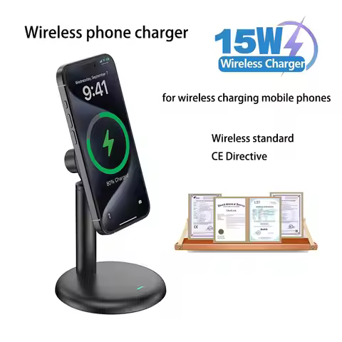 2026 Factory Charger 15W Fast Wireless Charging for IPhone Samsung Vivor Huawei Phone Magnetic Wirel
