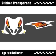 TRANSPARENT STRIPING STICKER MIO SPORTY MCQUEEN VIRAL STICKER CAN BE CUSTOMIZED