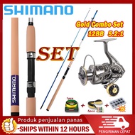 Shimano Fishing Rod Set Joran Pancing 1 Set Barang Mancing Set Fishing Combo Full Set Reel Spining