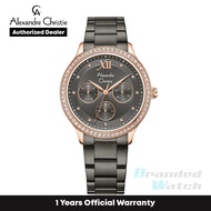 [Official Warranty] Alexandre Christie 2A48BFBGRGR Women's Grey Dial Stainless Steel Steel Strap Watch