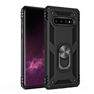 Hontinga Shockproof Armor Rubber Silicone Phone Casing Case For Samsung Galaxy S10 S10 Plus S10e S7 S8 Plus S8+ S9 S9 Plus S9+ S10 S20 FE S10 Lite S21 Ultra S21+ Plus S21 FE 5G Case With Stand Holder Protection Hard PC Back Casing Cover S10+ Hard Case