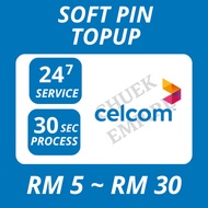 Celcom Soft Pin Topup RM 5 ~ RM 30