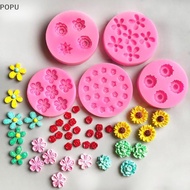 POPU Multi-style Flower Collection Silicone Mold DIY Cake Embellished With Liquid Fondant Chocolate 
