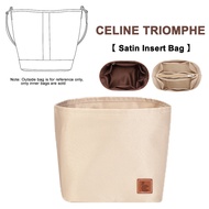 สำหรับ Celine Triomphe กระเป๋าทรงบัคเก็ตจัดระเบียบของผู้หญิงกระเป๋าแต่งหน้าด้านในสำหรับเดินทางของเดิ