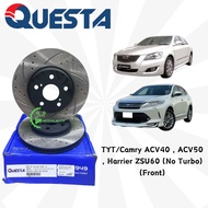 QUESTA BRAKE DISC ROTOR (SPORT) TOYOTA CAMRY ACV40, ACV50, HARRIER ZSU60 (NO TUBRO)  [FRONT] (2PCS/S