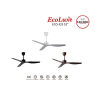 【Free Shipping】ECO-325 52" DW ECO-325 52" BK ECO-325 52" WH  ECOLUXE 52" CELLING FAN DARK WD, BLK or WH  KIPAS SILING 风扇