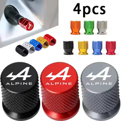 4PCS Colorful Car Accessories Car Tire Valve Cap For Alpine