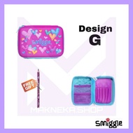 READY STOCK SMIGGLE SINGLE ZIP Pencil Case Box+FREE 2 Scented Pencil+Plastic Bag