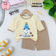 Bộ lửng bé trai bộ lửng bé gái bộ tay lỡ quần lỡ thun Lạnh Minky Mom cho bé trai bé gái 10- 28 kg TD