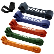Pull Up Assistance Bands, HAPBEAR Resistance Band Set of 5, Long Power Workout Rubber Bands with Doo