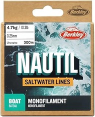 Berkley Nautil Boat Monofilament Fishing Line, Ultra Marine, 0.014 in|0.35 mm, 20 lb|9 kg, 300 m