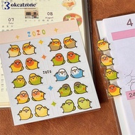 OKCATZONE Creative Parrot Index Stickers Pet Bookmark Labels Durable Adhesive Notebook Diary Planner