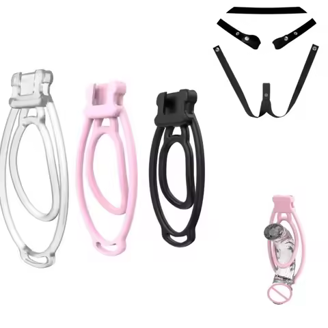 New Chastity Cage FuFu Clip-On Panties Wearable Bondage Cock Cage Sissy Imitation Female Lower Body 