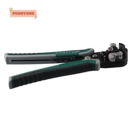 PEONYTWO Crimping Tool, High Carbon Steel 4-in-1 Wire Stripper, Durable Green Wiring Tools Cable