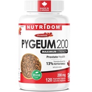 Nutridom Pygeum 200 mg | Maximum Strength – 120 Vegetable Capsules | Standardized to 13% Phytosterol