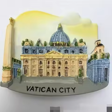 Rome City Vatican Travel Souvenirs Refrigerator Label Magnetic Tiles High-end Exquisite Hand-painted
