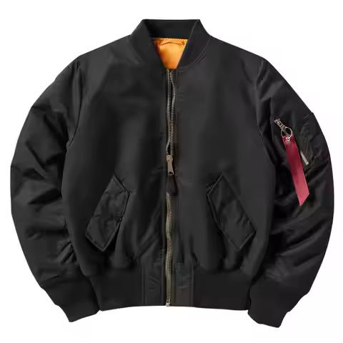 Men's Vintage MA-1 Bomber Flight Jacket Autumn Nylon American Military Pilot Coat Custom Logo Wholes