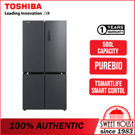 Toshiba 580L 4 door French GR-RF608WI-PMY(06) Refrigerator Inverter Fridge