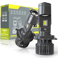 2PCS H4 LED โปรเจคเตอร์ Mini ไฟหน้ารถหลอดไฟ 6000K LED Mini เลนส์โปรเจคเตอร์ H4 มินิโปรเจคเตอร์เลนส์ไ