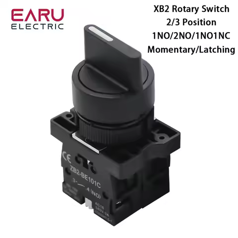 XB2-ED21 XB2-ED25 XB2-ED33 XB2-ED53 2 3 Position 1NO1NC 1NO 2NO Latching Self-Lock Momentary Selecto