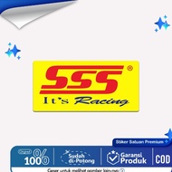 SSS Racing Sticker Glossy Lamination Waterproof 7 cm Single Motorcycle Sticker