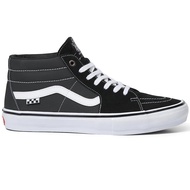 VANS SKATE GROSSO MID BLACK WHITE EMO LEATHER (สินค้ามีประกันแท้)